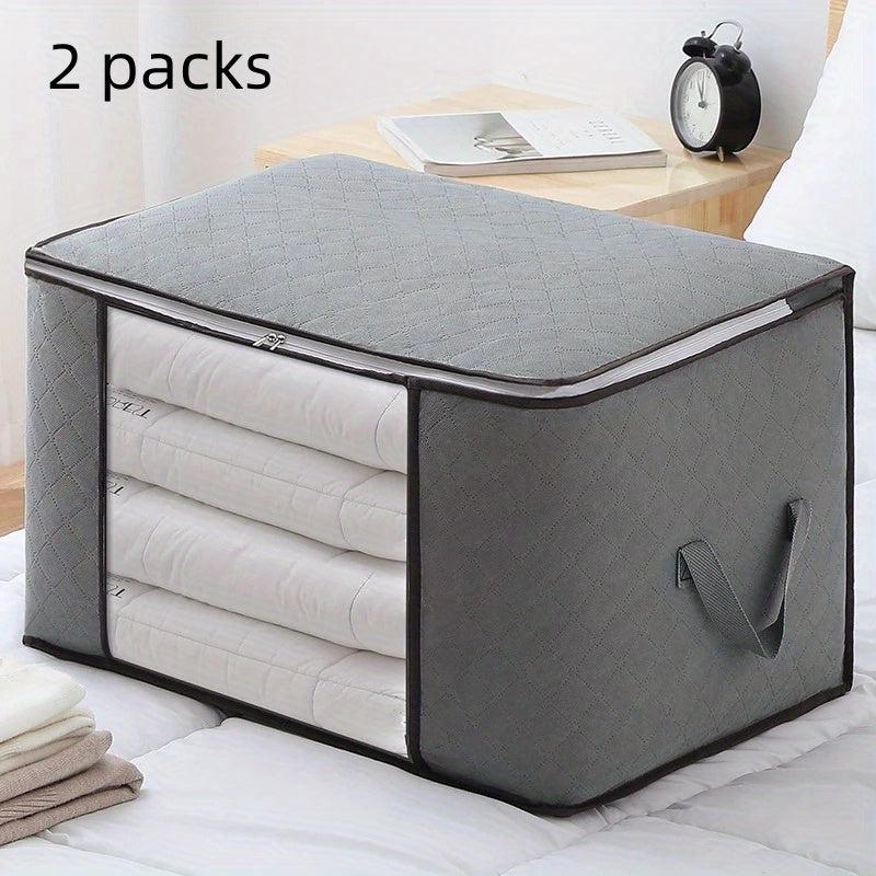 Large Capacity Clothes Storage Bag with Clear Window & Stretch Handle