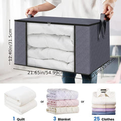 Large Capacity Clothes Storage Bag with Clear Window & Stretch Handle