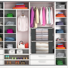 Large Capacity Clothes Storage Bag with Clear Window & Stretch Handle