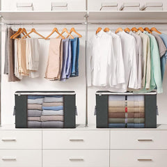 Large Capacity Clothes Storage Bag with Clear Window & Stretch Handle