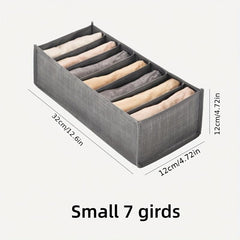 Foldable Clothes Storage Box With Grids Organizer
