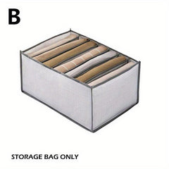 Foldable Clothes Storage Box With Grids Organizer