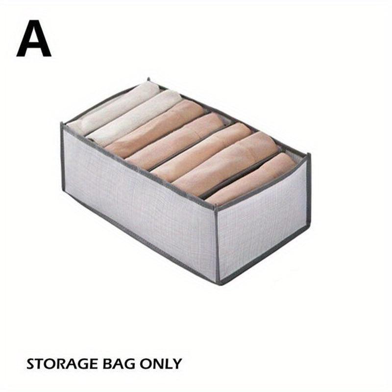Foldable Clothes Storage Box With Grids Organizer