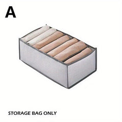 Foldable Clothes Storage Box With Grids Organizer