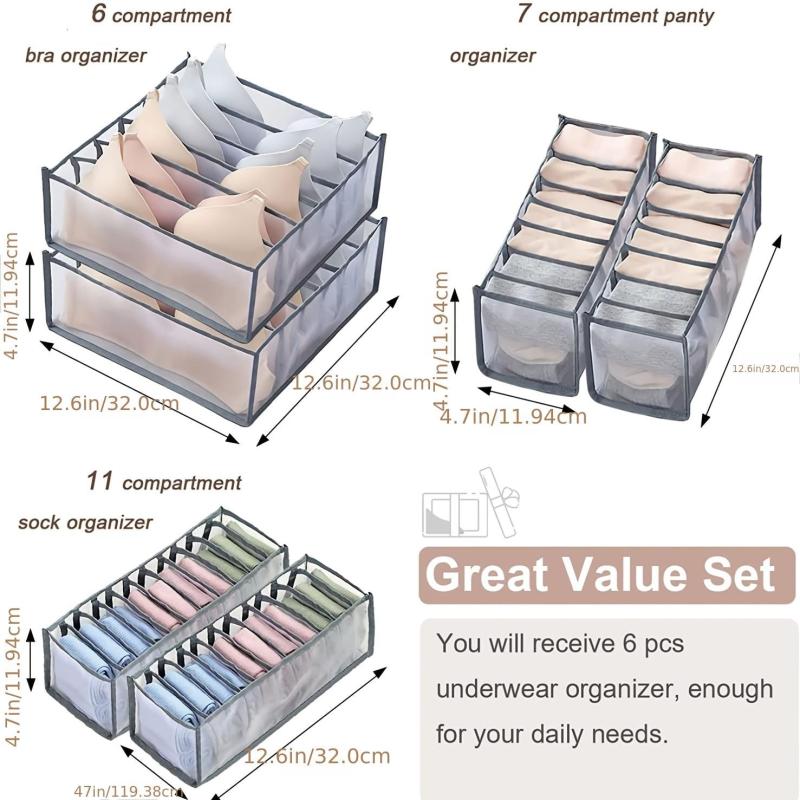 Bra & Panty Organizer Underwear & Sock Divider