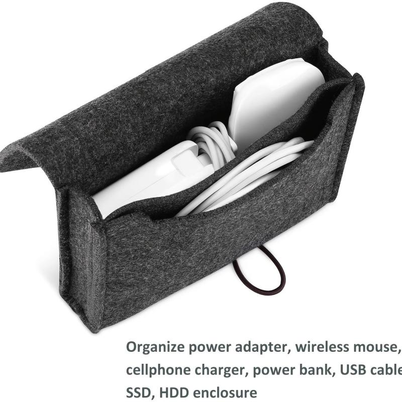 Felt Portable Power Adapter Storage Bag