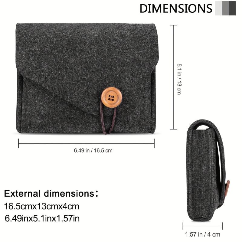 Felt Portable Power Adapter Storage Bag