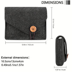 Felt Portable Power Adapter Storage Bag