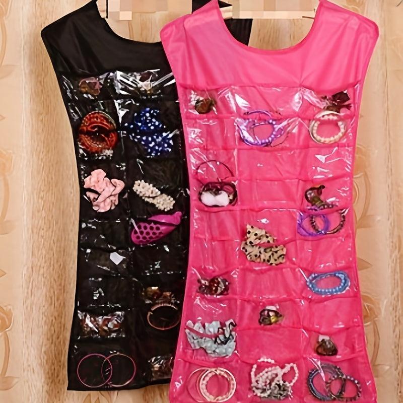 30 Grids Hanging Jewelry Display Organizer Rack