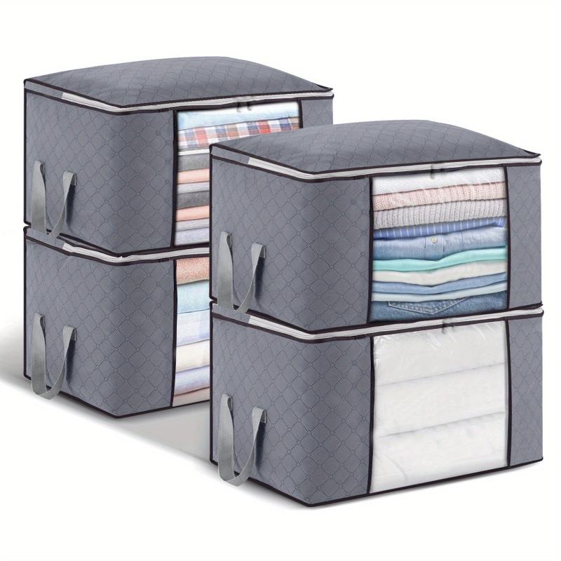 Large Capacity Storage Box Lightweight Clothes Organizer Portable Zipper Dustpro