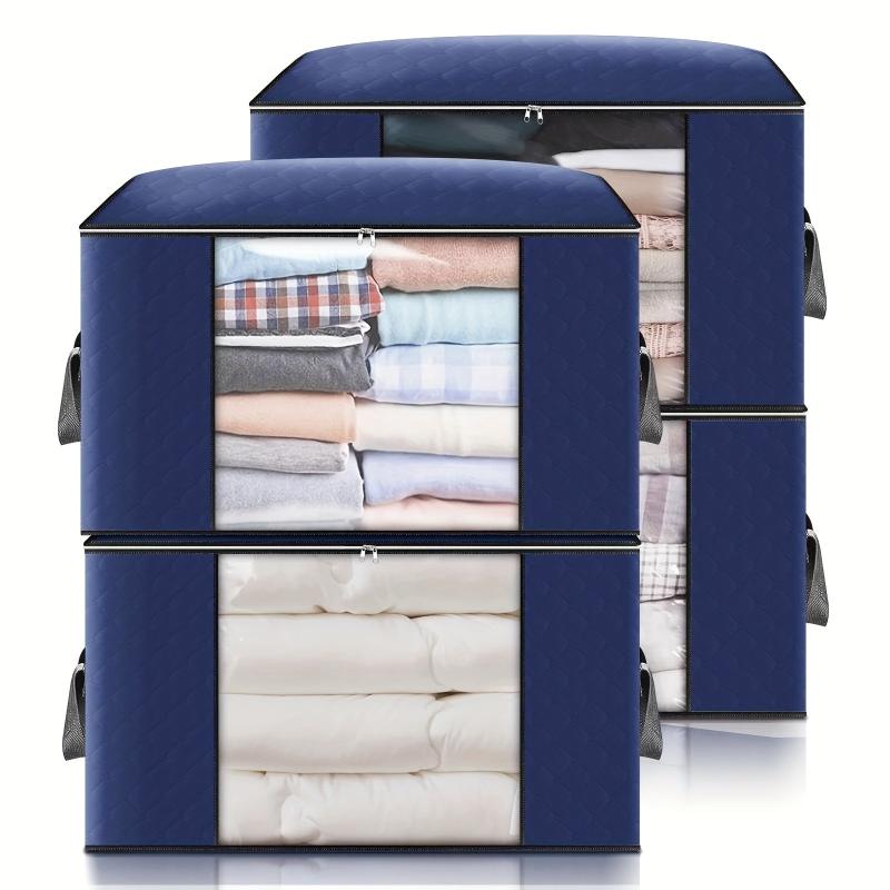 Large Capacity Storage Box Lightweight Clothes Organizer Portable Zipper Dustpro
