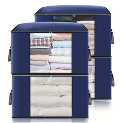 Large Capacity Storage Box Lightweight Clothes Organizer Portable Zipper Dustpro