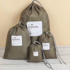 4pcs Drawstring Storage Bags for Travel Clothing Underwear