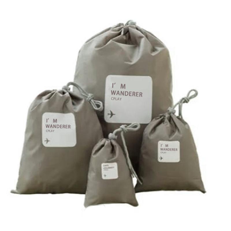 4pcs Drawstring Storage Bags for Travel Clothing Underwear