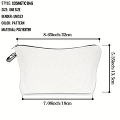 Skull Print Zipper Storage Bag Makeup Organizer Halloween Clutch Pouch