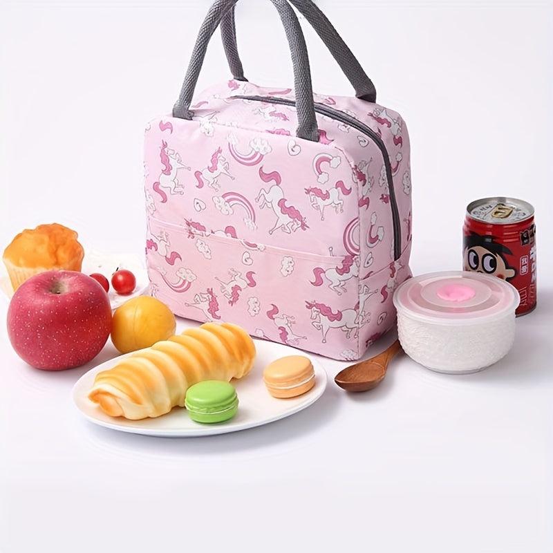 Flamingo Printed Bento Insulated Bag Portable Lunch Box Bag