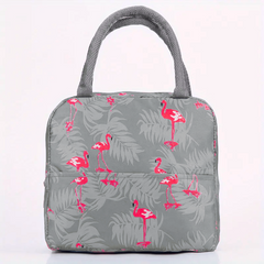 Flamingo Printed Bento Insulated Bag Portable Lunch Box Bag