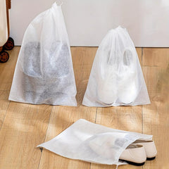10Pcs No woven Shoes Storage Bag Drawstring Shoes Pouch Portable Dustproof Cover