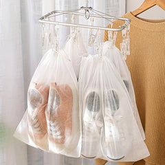10Pcs No woven Shoes Storage Bag Drawstring Shoes Pouch Portable Dustproof Cover