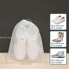 10Pcs No woven Shoes Storage Bag Drawstring Shoes Pouch Portable Dustproof Cover