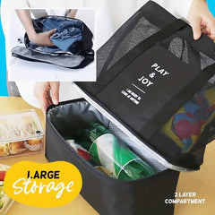 Large Capacity Mesh Storage Bag Lightweight Travel Beach Bag