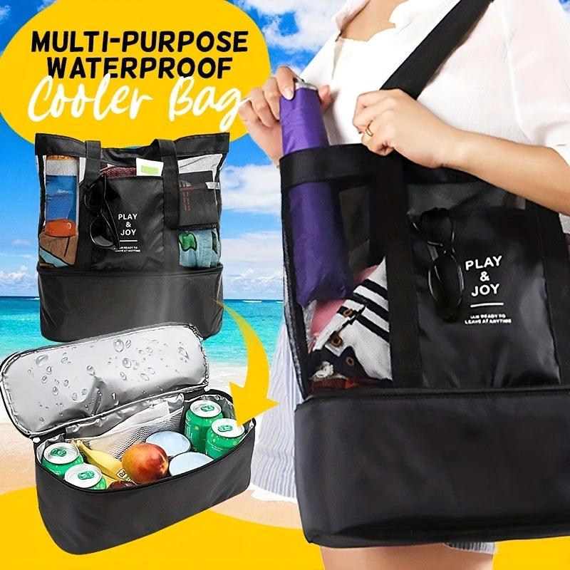 Large Capacity Mesh Storage Bag Lightweight Travel Beach Bag