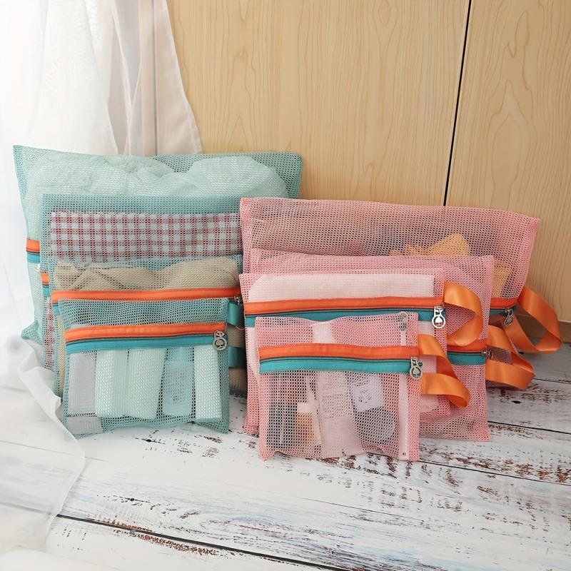 4pc Mesh Travel Storage Bag Sets Organizer Portable Clothes Toiletry