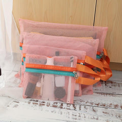 4pc Mesh Travel Storage Bag Sets Organizer Portable Clothes Toiletry