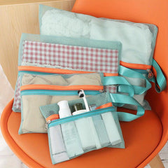 4pc Mesh Travel Storage Bag Sets Organizer Portable Clothes Toiletry