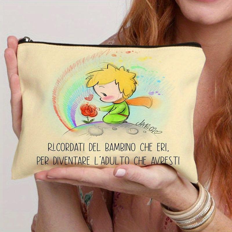 Cartoon Print Storage Bag Lightweight Travel Cosmetic Bag