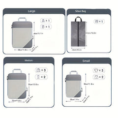 4 Pcs Lightweight Travel Luggage Compression Bags Dustproof Organizers