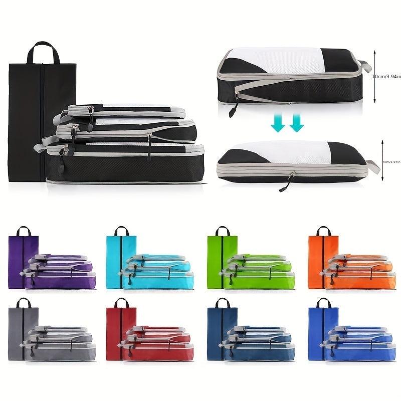 4 Pcs Lightweight Travel Luggage Compression Bags Dustproof Organizers