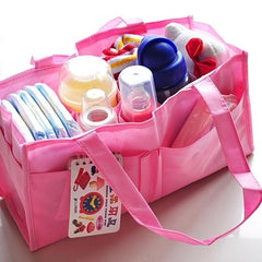 Solid Diaper Bag Diaper Caddy Organizer Portable Nursery Storage Bag