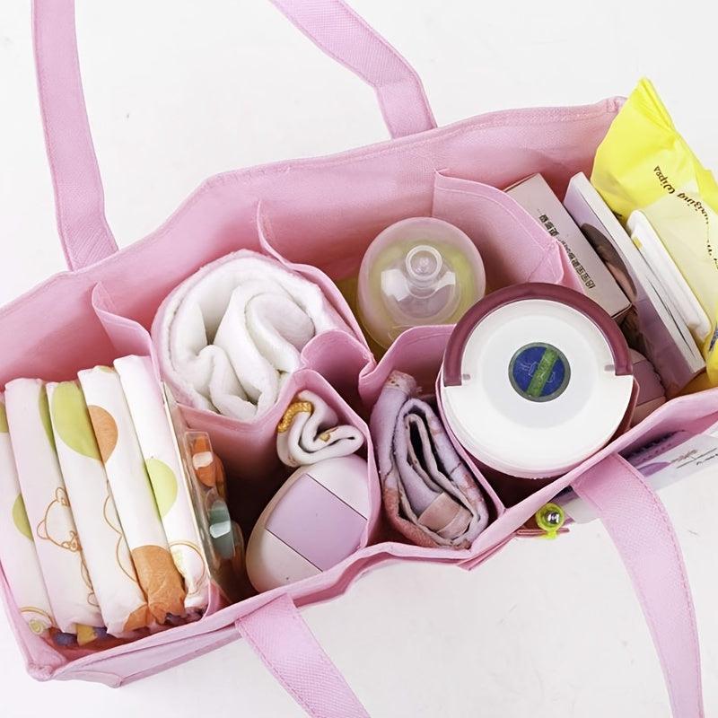 Solid Diaper Bag Diaper Caddy Organizer Portable Nursery Storage Bag