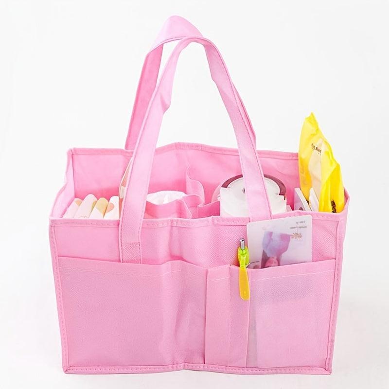 Solid Diaper Bag Diaper Caddy Organizer Portable Nursery Storage Bag