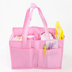 Solid Diaper Bag Diaper Caddy Organizer Portable Nursery Storage Bag