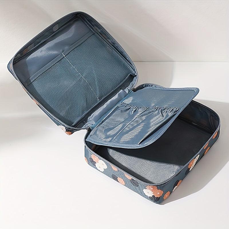 Floral Print Travel Storage Bag Portable Makeup Toiletry Bag