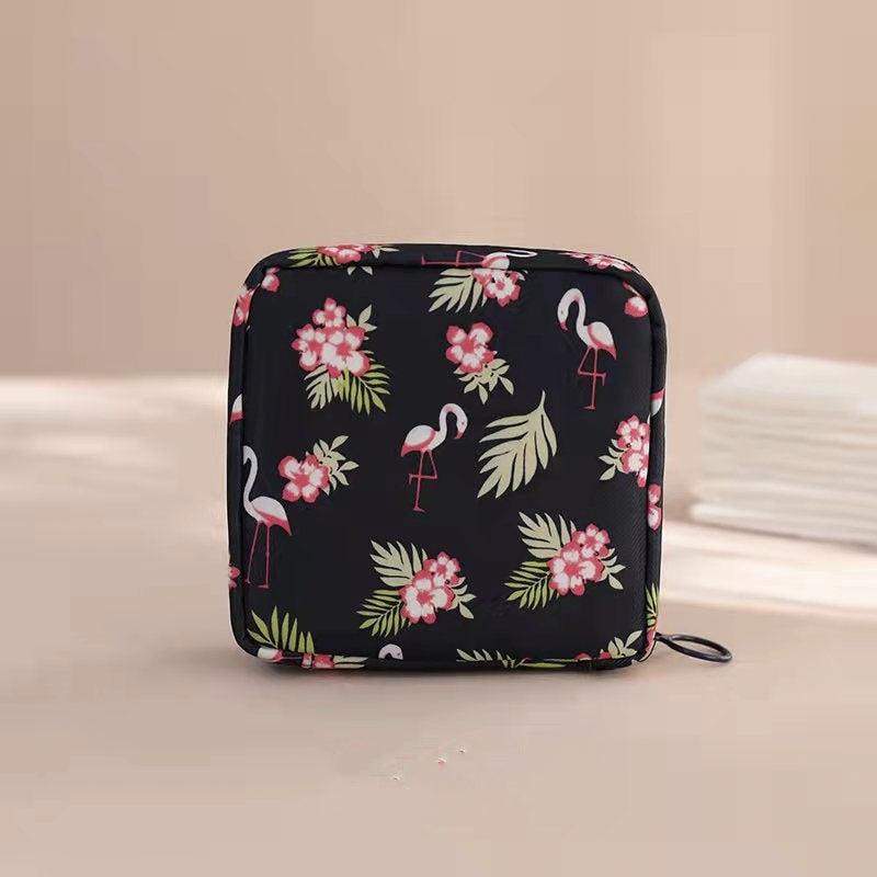 Cartoon Pattern Sanitary Napkin Bag Reusable Storage Bag Organizer