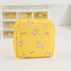 Cartoon Pattern Sanitary Napkin Bag Reusable Storage Bag Organizer