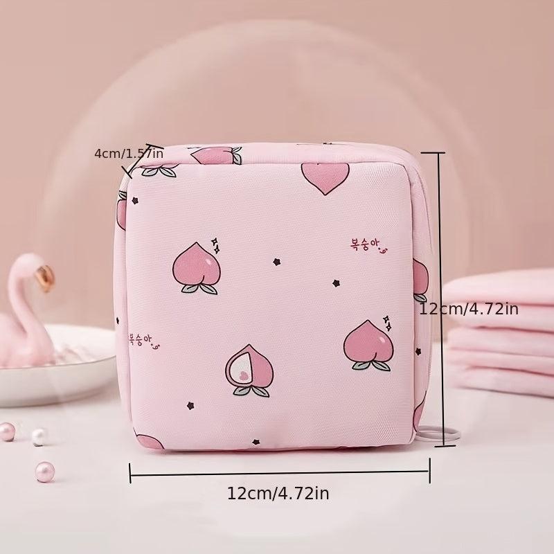 Cartoon Pattern Sanitary Napkin Bag Reusable Storage Bag Organizer