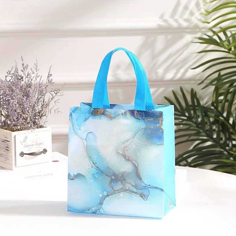 4PCS Fashionable Graphic Pattern Gift Bag Reusable Handbag Foldable