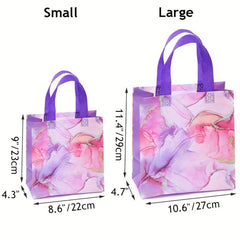 4PCS Fashionable Graphic Pattern Gift Bag Reusable Handbag Foldable