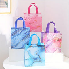 4PCS Fashionable Graphic Pattern Gift Bag Reusable Handbag Foldable