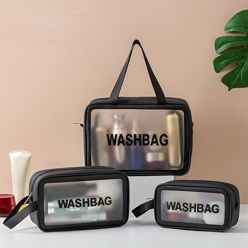 Travel Storage Zipper Bag Letter Print Organizer
