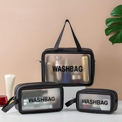 Travel Storage Zipper Bag Letter Print Organizer
