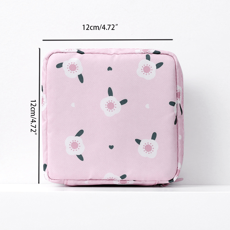 Cartoon Pattern Storage Zipper Bag Sanitary Napkin Pouch