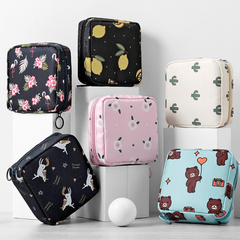 Cartoon Pattern Storage Zipper Bag Sanitary Napkin Pouch