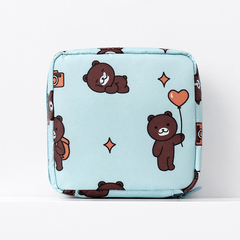 Cartoon Pattern Storage Zipper Bag Sanitary Napkin Pouch