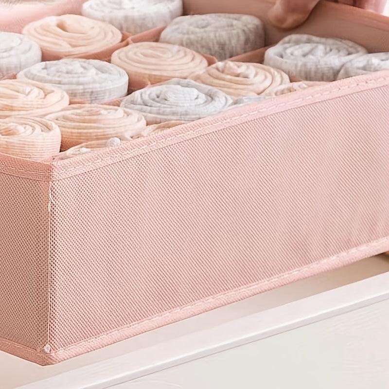Solid Storage Container with Grids Socks Organizer for Closet