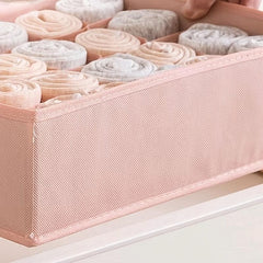 Solid Storage Container with Grids Socks Organizer for Closet
